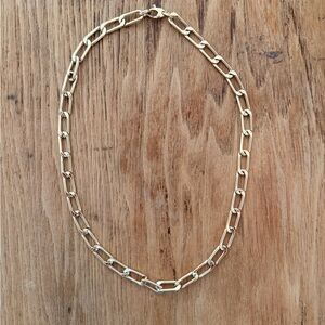 14k gold 1.5cm paperclip chain, 18”, 11g